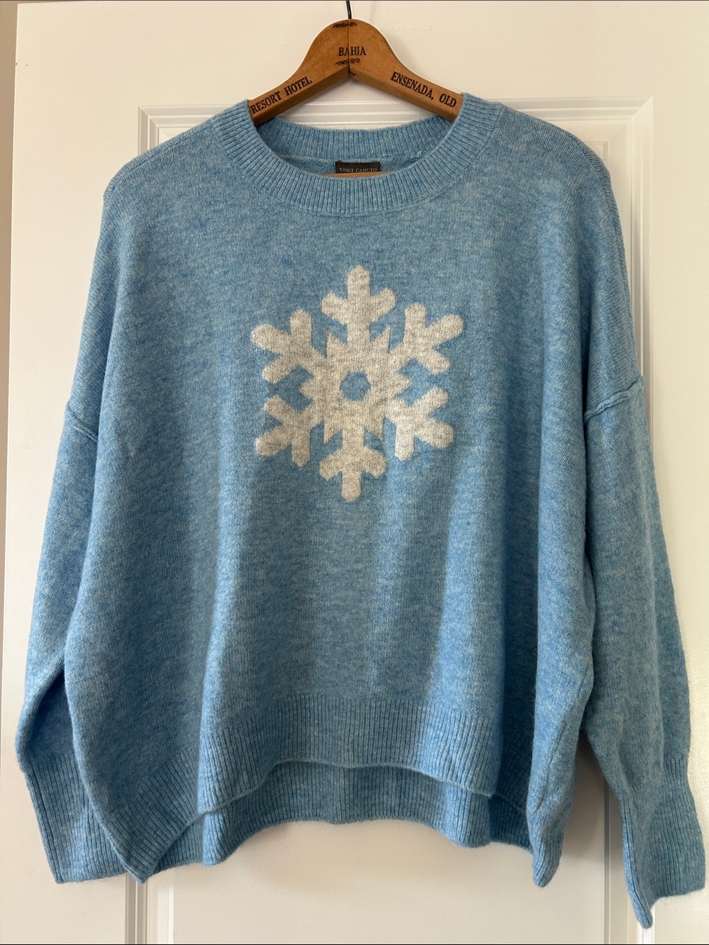 ⭐️NWY!⭐️Vince Camuto Sweater Sz XL w MEASUREMENTS Oversized Winter Snowflake